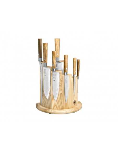 Juego de 7 Cuchillos  Boker Damasco Olivo