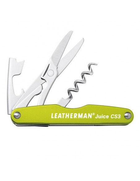 Leatherman Juice CS3 verde abierta