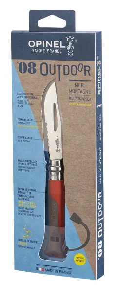 NAVAJA OPINEL OUTDOOR ROJO Nº 8 VRI (8,5 cm de hoja) 2
