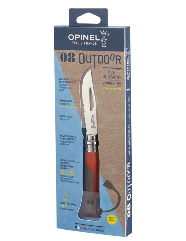 NAVAJA OPINEL OUTDOOR ROJO Nº 8 VRI (8,5 cm de hoja)