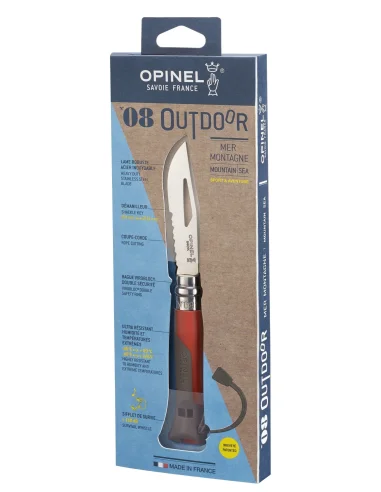 NAVAJA OPINEL OUTDOOR ROJO Nº 8 VRI (8,5 cm de hoja)