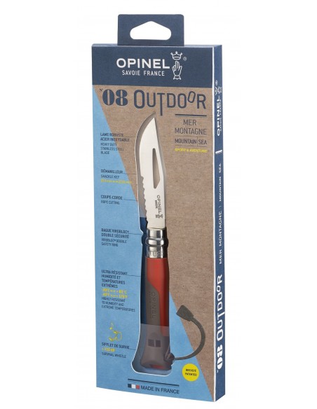 NAVAJA OPINEL OUTDOOR ROJO Nº 8 VRI (8,5 cm de hoja)