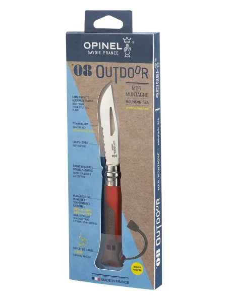 NAVAJA OPINEL OUTDOOR ROJO Nº 8 VRI (8,5 cm de hoja)