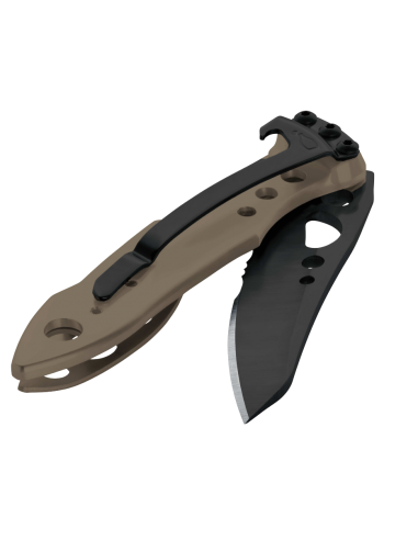 Leatherman Skeletool KBx coyote semi-abierta
