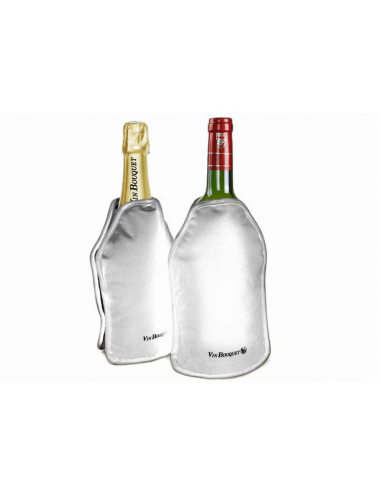Funda enfriadora antideslizante color plata para Cava y Vino