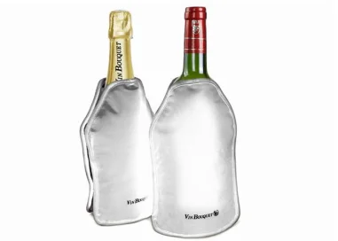 Funda enfriadora antideslizante color plata para Cava y Vino