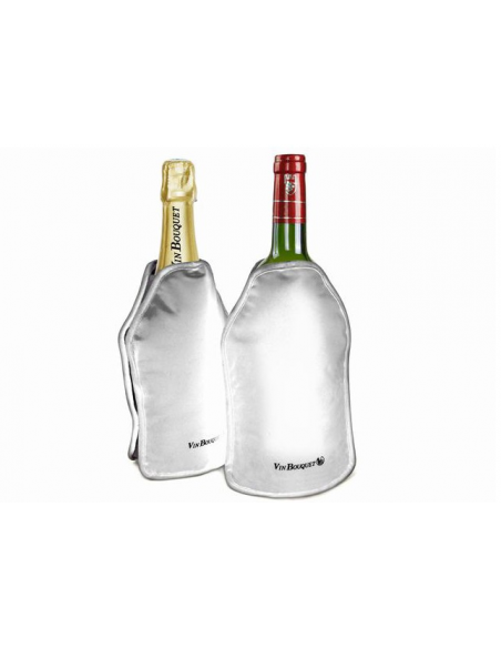 Funda enfriadora antideslizante color plata para Cava y Vino