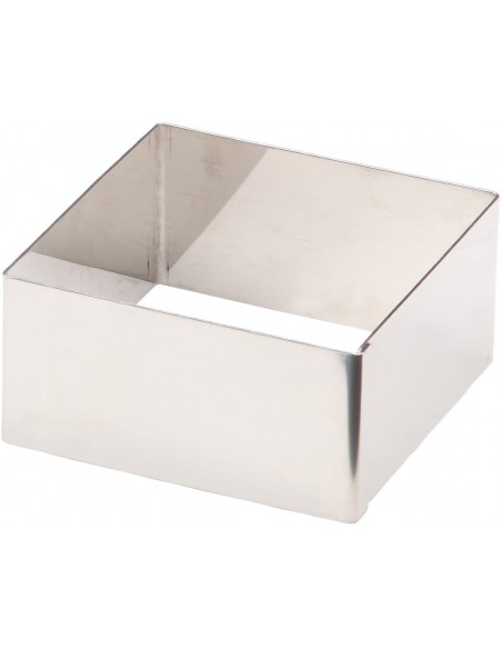 Molde Aro cuadrado 8 x 8 x 4 cm Inox 18/10 Lacor 68480