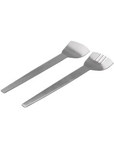 Juego Cuchara-Tenedor ensalada INOX 18/10 Lacor 62343 2