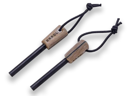 CUCHILLO TRAMPERO PUÑO MICARTA CANVAS BEIGE C/ PEDERNAL MICARTA , H/10 CM (CM113-P)