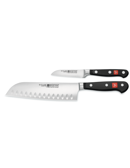 Classic estuche santoku alveolado+pelador carrado Wusthof 9280