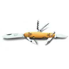 Navaja mutisusos Nontron Navete, mango madera de Boj 2