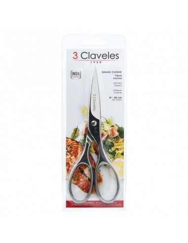 TIJERA COCINA GRAND CUISINE INOX 8" D 3 CLAVELES 