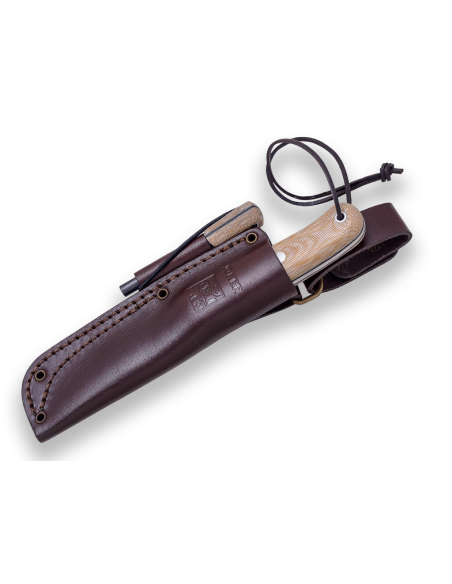 Cuchillo Bushcraft Joker TRAMPERO SCANDI Micarta con Ferrocero