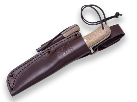 Cuchillo Bushcraft Joker TRAMPERO SCANDI Micarta con Ferrocero