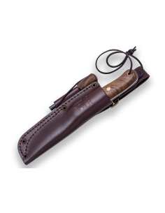 Cuchillo Bushcraft Joker TRAMPERO SCANDI Nogal con Ferrocerio 2