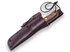Cuchillo Bushcraft Joker TRAMPERO SCANDI Nogal con Ferrocerio 2