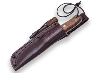 Cuchillo Bushcraft Joker TRAMPERO SCANDI Nogal con Ferrocerio