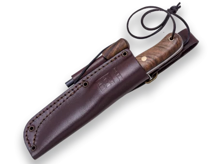 Cuchillo Bushcraft Joker TRAMPERO SCANDI Nogal con Ferrocerio