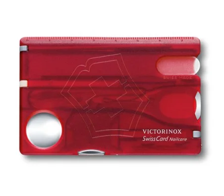 SWISS CARD NAILCARE, ROJO TRANS.