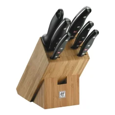 Taco de cuchillos madera natural, 7 pzas. TWIN® Pollux