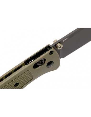 BENCHMADE Bugout, hoja negra FILO Liso