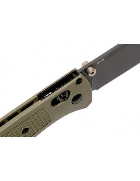 BENCHMADE Bugout, hoja negra FILO Liso