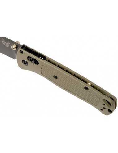 BENCHMADE Bugout, hoja negra FILO Liso