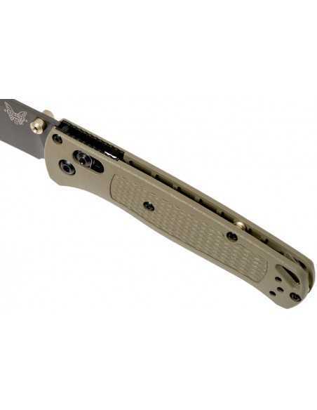BENCHMADE Bugout, hoja negra FILO Liso