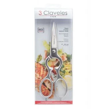 3 Claveles Tijera Cocina Varios Usos Inox 20 cm 00400