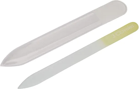 Lima de cristal 14 cm esterilizable 1 cara 3 Claveles 12335