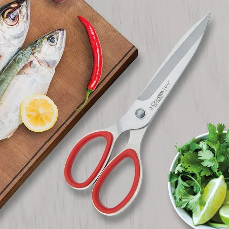 Tijera de Cocina - Pescado, para zurdos - LARGE 24 cm – 9,5” 3 Claveles 00447
