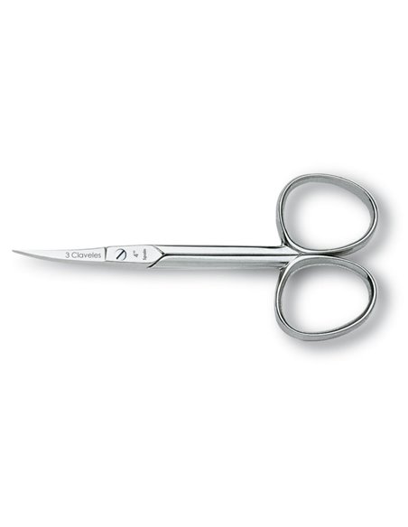 Tijera de cutículas curva 10 cm 3 Claveles 02003