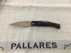 PALLARES SOLSONA Navaja BUSA Acero Carbono con mango de Micarta Negro