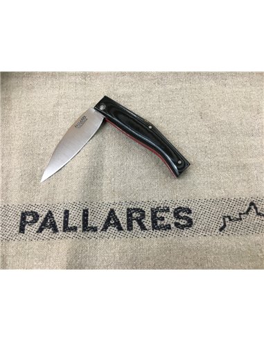 PALLARES SOLSONA Navaja BUSA Acero Carbono con mango de Micarta Negro