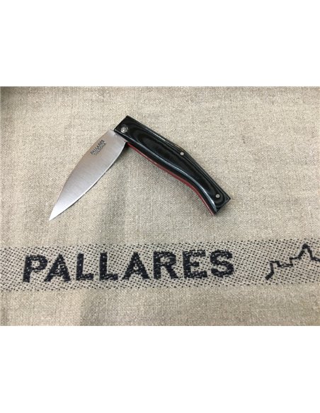 PALLARES SOLSONA Navaja BUSA Acero Carbono con mango de Micarta Negro