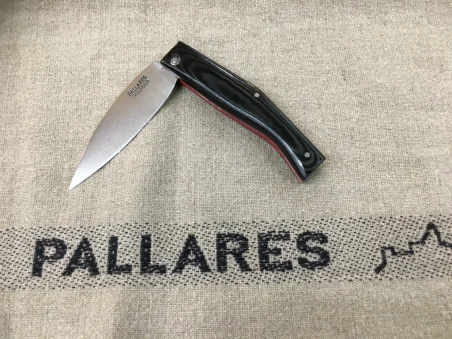 PALLARES SOLSONA Navaja BUSA Acero Carbono con mango de Micarta Negro