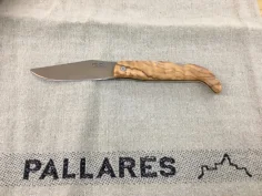 PALLARES SOLSONA Navaja PEDRAFORCA mango de madera de Olivo