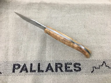 PALLARES SOLSONA Navaja PEDRAFORCA mango de madera de Olivo