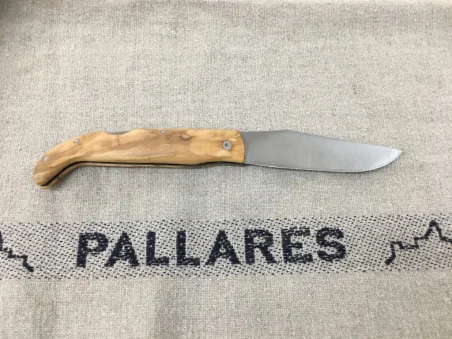 PALLARES SOLSONA Navaja PEDRAFORCA mango de madera de Olivo