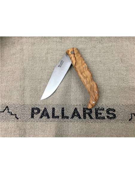 PALLARES SOLSONA Navaja PEDRAFORCA mango de madera de Olivo