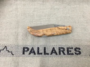 PALLARES SOLSONA Navaja PEDRAFORCA mango de madera de Olivo