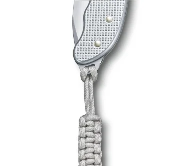 Colgante de paracord color plata
