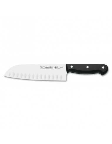 CUCHILLO SANTOKU ALVEOLADO UNIBLOCK 18 cm - 7" D 3