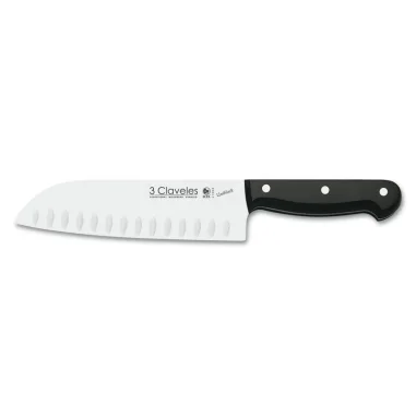 CUCHILLO SANTOKU ALVEOLADO UNIBLOCK 18 cm - 7" D 3