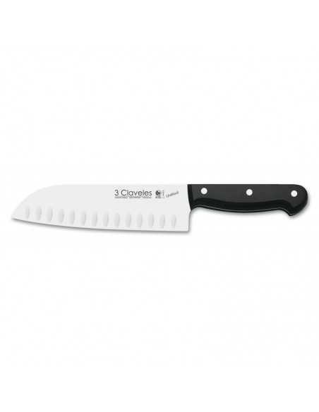 CUCHILLO SANTOKU ALVEOLADO UNIBLOCK 18 cm - 7" D 3