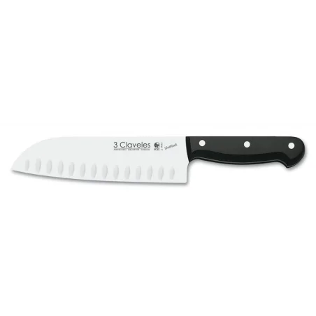 CUCHILLO SANTOKU ALVEOLADO UNIBLOCK 18 cm - 7" D 3