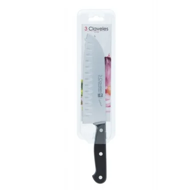 CUCHILLO SANTOKU ALVEOLADO UNIBLOCK 18 cm - 7" D 3