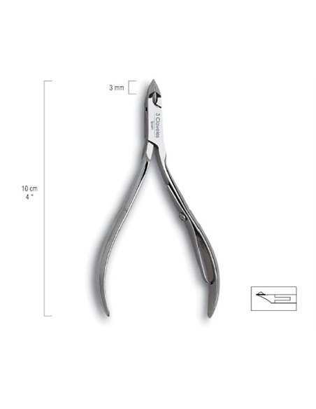Alicate cuticulas 10 cm machiembrado 3 Claveles 12104