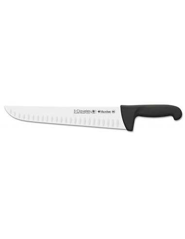 CUCHILLO CARNICERO ALVEOLADO PROFLEX NEGRO 30 cm -